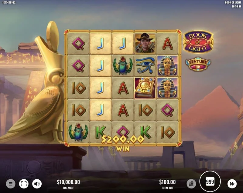 Book of Lights - pobjednička linija u osnovnoj igri sa Multiplier Wild